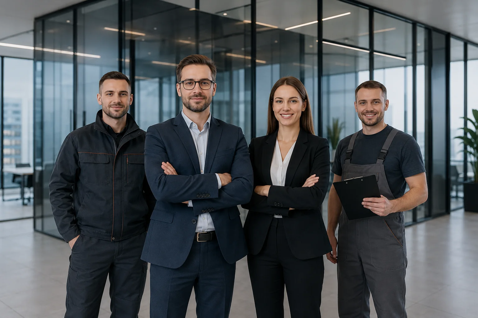 Команда компании Глассландия в офисе